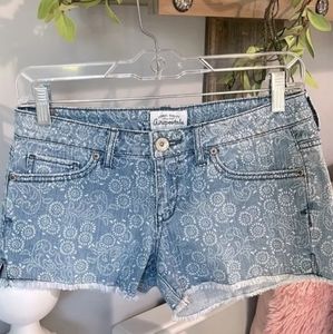 Aeropostale floral denim jeans